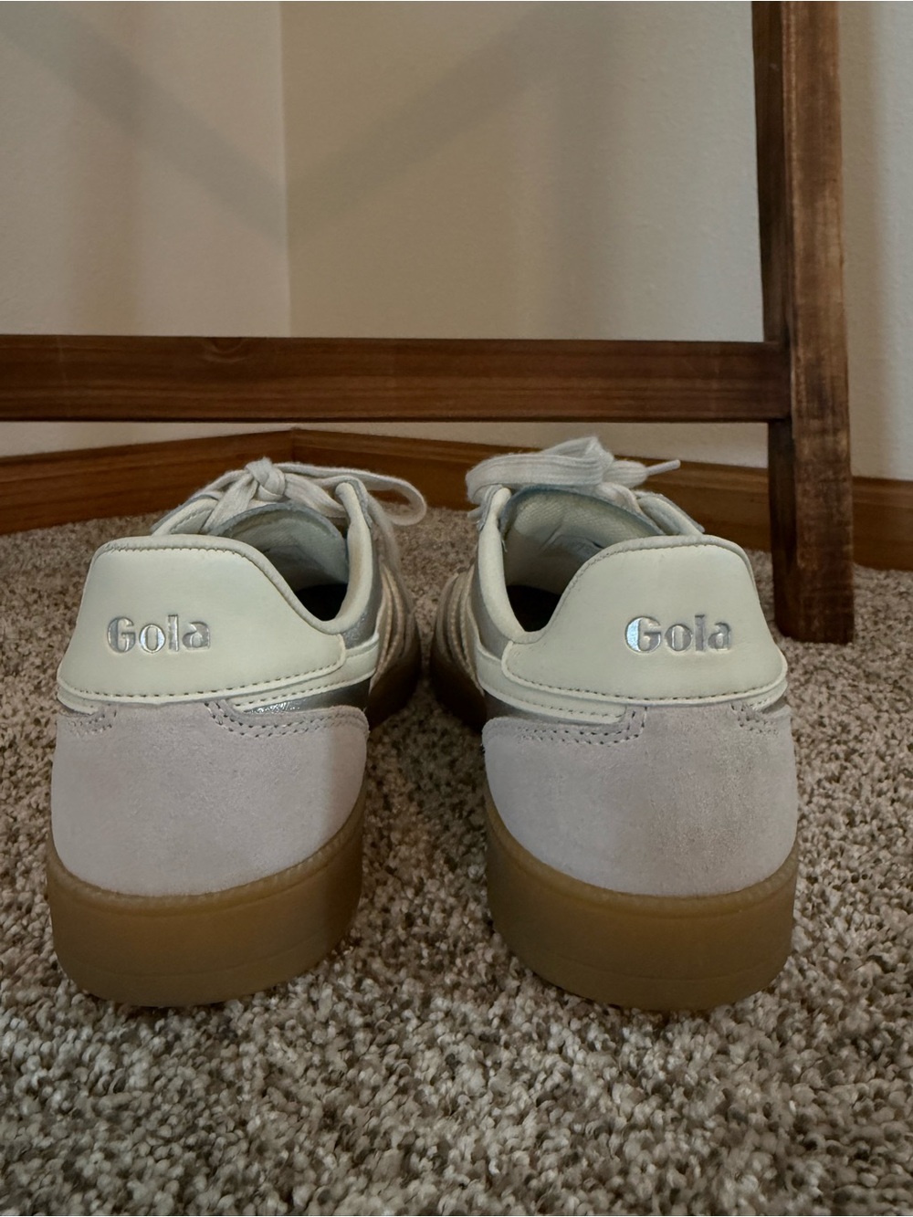 Gola Classics Viper Metallic Sneaker Silver Gum Sole Women’s 8.5 - Picture 8 of 9